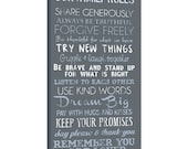 Family House Rules Quotes, Sayings Custom, Lyrics, Vows, Biblical Reading Music Art Words Personalized Canvas Art 10X20