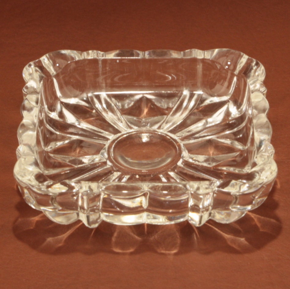 Depression Glass Pin Tray Ashtray Soap Dish Vtg
