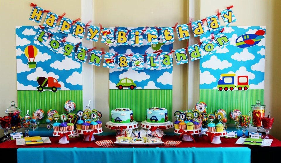 Backdrop for transportation Birthday party Il_570xn