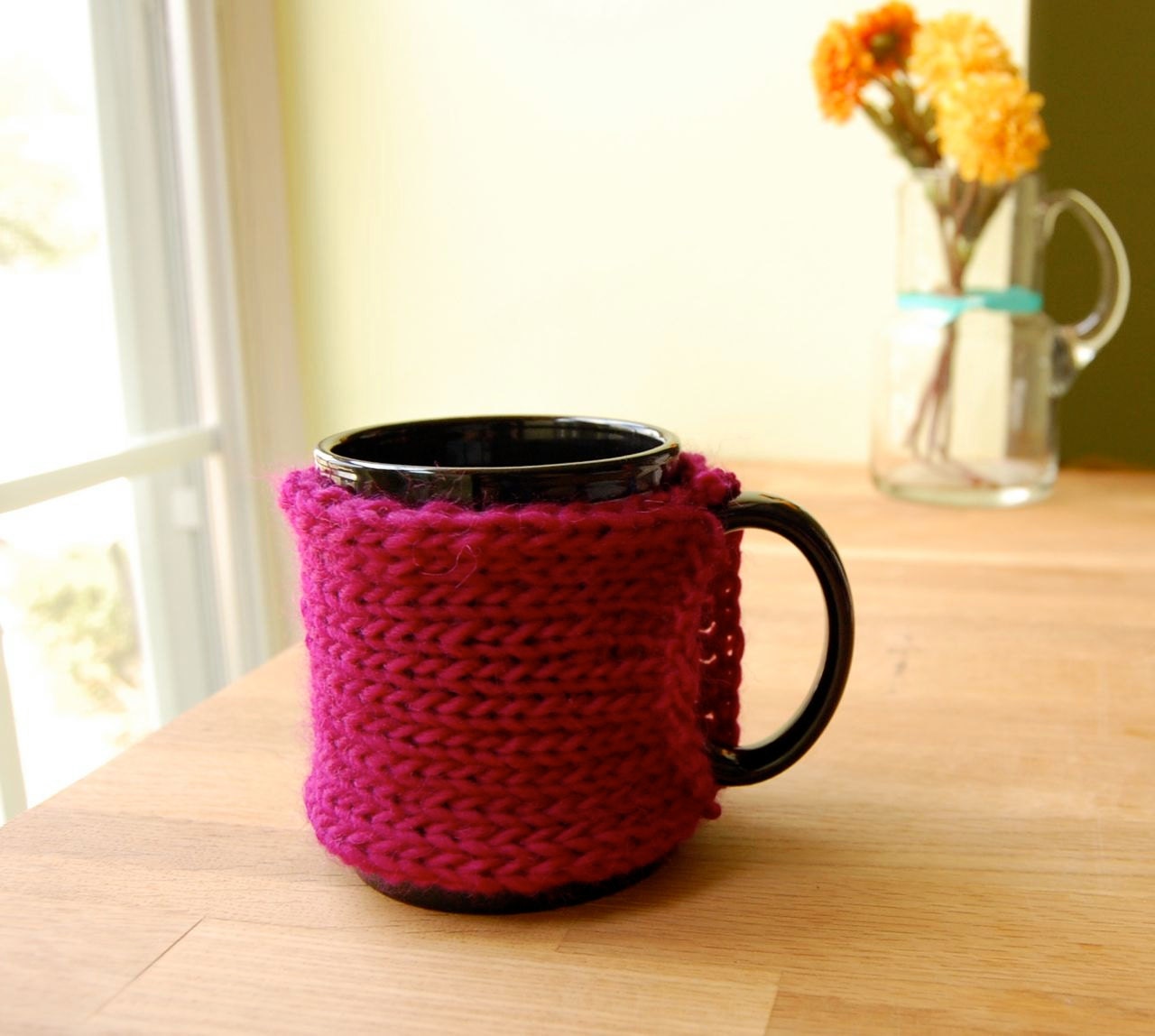 Tea Love Mug Cozy Knitted Chai Heart Cup Cosy