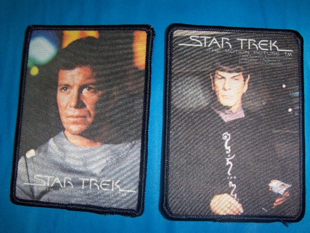Star Trek Patch 1979 Captain Kirk and Spock Choice of One