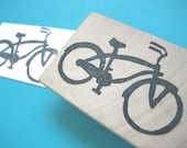 Bicycle Hand Carved Rubber Stamp Bike