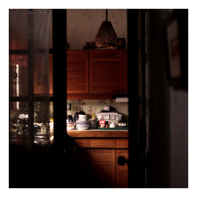 Home Kitchen - 8x8 Fine Art Photograph - Warm Natural Light Interior Photography