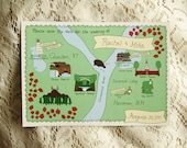 save the date or invitation - custom united states wedding map