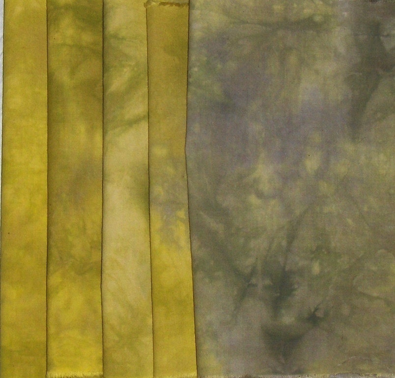 Hand Dyed Fabric Collection 5 Dyed on the 4th of July free shipping in USA