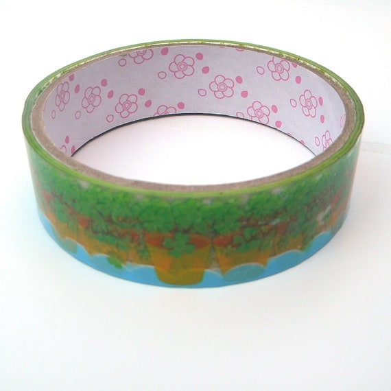 Kawaii Deco Tape, Transparent Decorative, Shamrocks, Clovers Il_570xn
