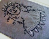 May queen, flower girl - original embroidery art