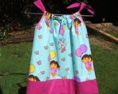 Dora the Explorer size 1 2 or 3 pillowcase style summer sundress