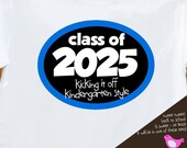 Personalized childrens class of 2025 boy back to school Tshirt