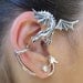 Silver Dragon Guardian Ear Wrap