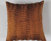 brown pillow cover 18 inch textured silk decorative throw pillow IN STOCK