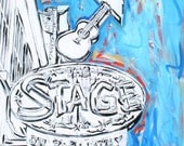 Stage Nashville Honky Tonk Modern Mixed Media