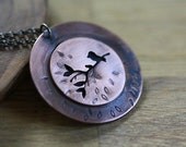 Nature necklace in copper