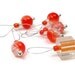 Knitting Stitch Markers Set, Beaded, Snag Free, Tangerine Orange, Gift for Knitter, DIY Crafts, TJBdesigns