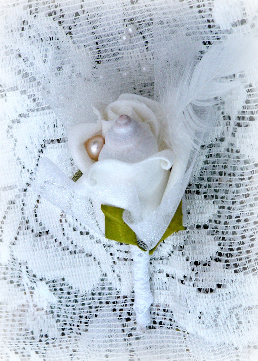 RESERVED FOR SANDRA - Wedding Bouquet and Boutonniere