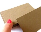 Set of 40 - 3.5 x 2 inches - KRAFT - DIY Cardstock Business Cards - Perfect for Stamping, Handwritten messages, Gift Tags