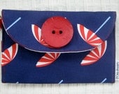 Small Purse Passport  Wallet Wrisltlet - Red White and Blue Iphone Clutch