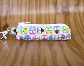 Lip Balm Holder - Clip for Bag or Key Ring -  Owl