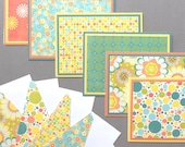 Notecard Set: 6 Different Blank Notecards with Matching Embellished Envelopes - Hello Sunshine