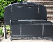 French Chic Full Size Headboard and Footboard