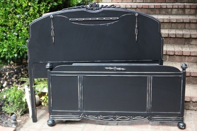 French Chic Full Size Headboard and Footboard