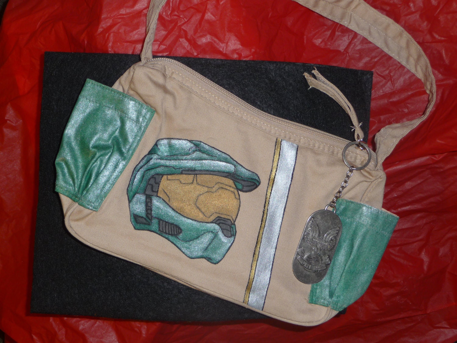 Master Chief Gamer Purse - Hand Painted - One of a Kind