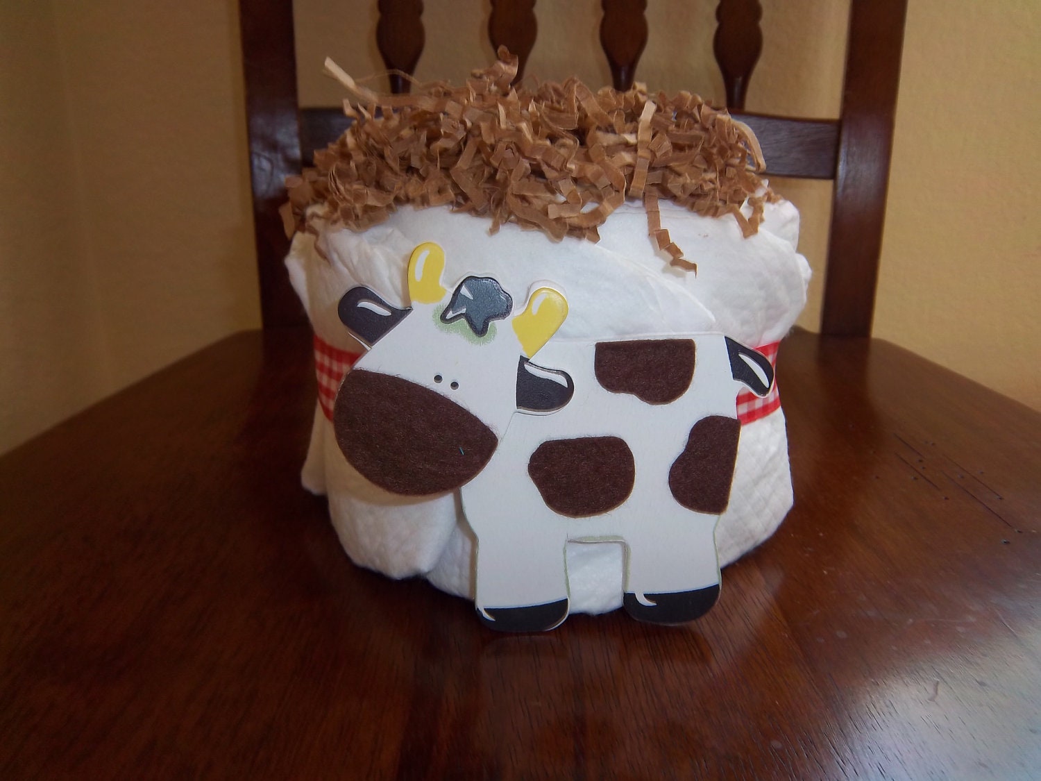 Cow Mini Diaper Cake