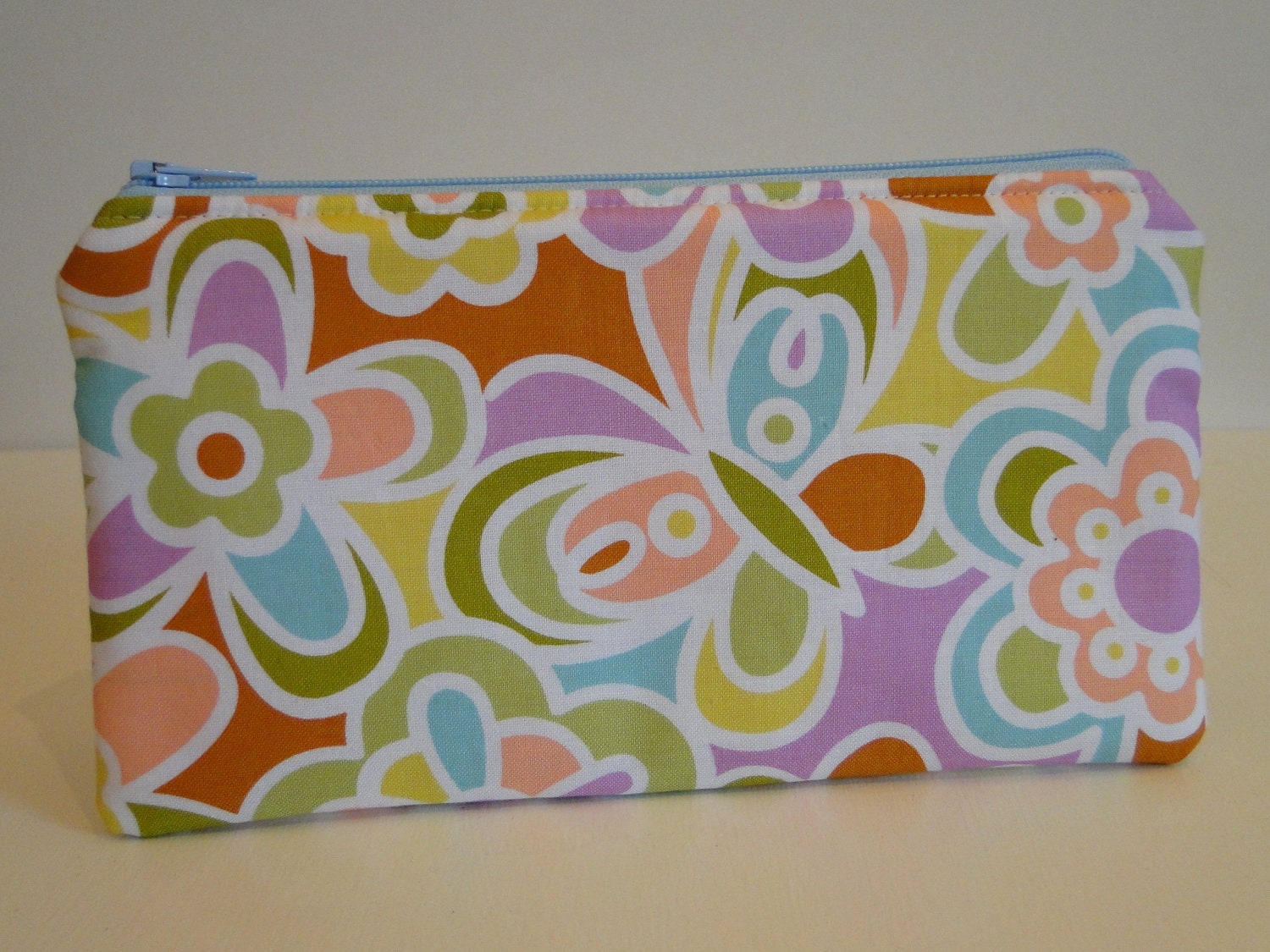 Free shipping - Medium Zipper Pouch - Kaleidoscope - Erin McMorris - Weekends