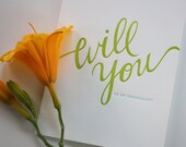 Letterpress Greeting Card - Bridesmaid Card