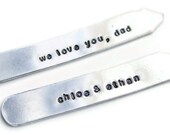 Personalized Collar Stays Hand Stamped Gift For Men Set of 2