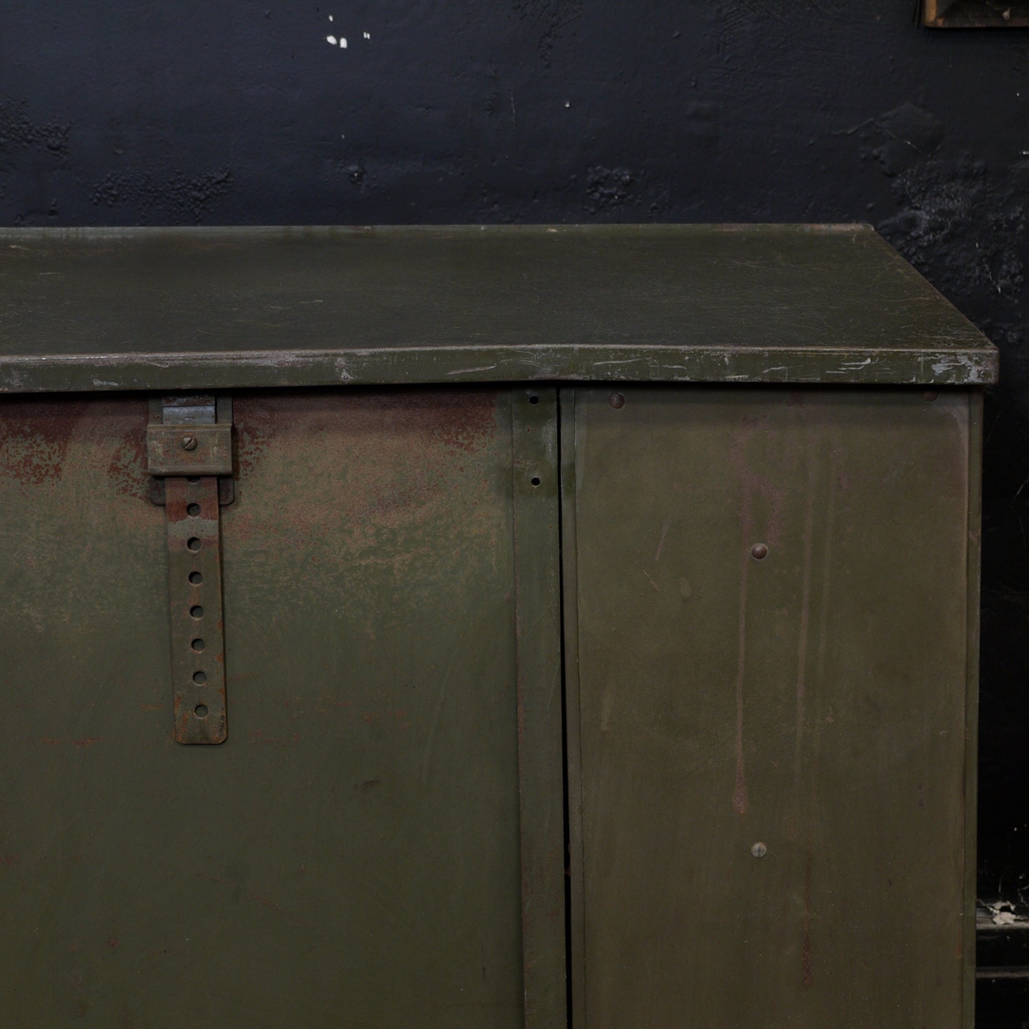 Vintage Industrial Drafting Table, Metal Print Cabinet Desk