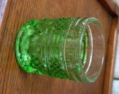 Vintage Toothpick Holder Wexford Anchor Hocking Green Diamond 1960s