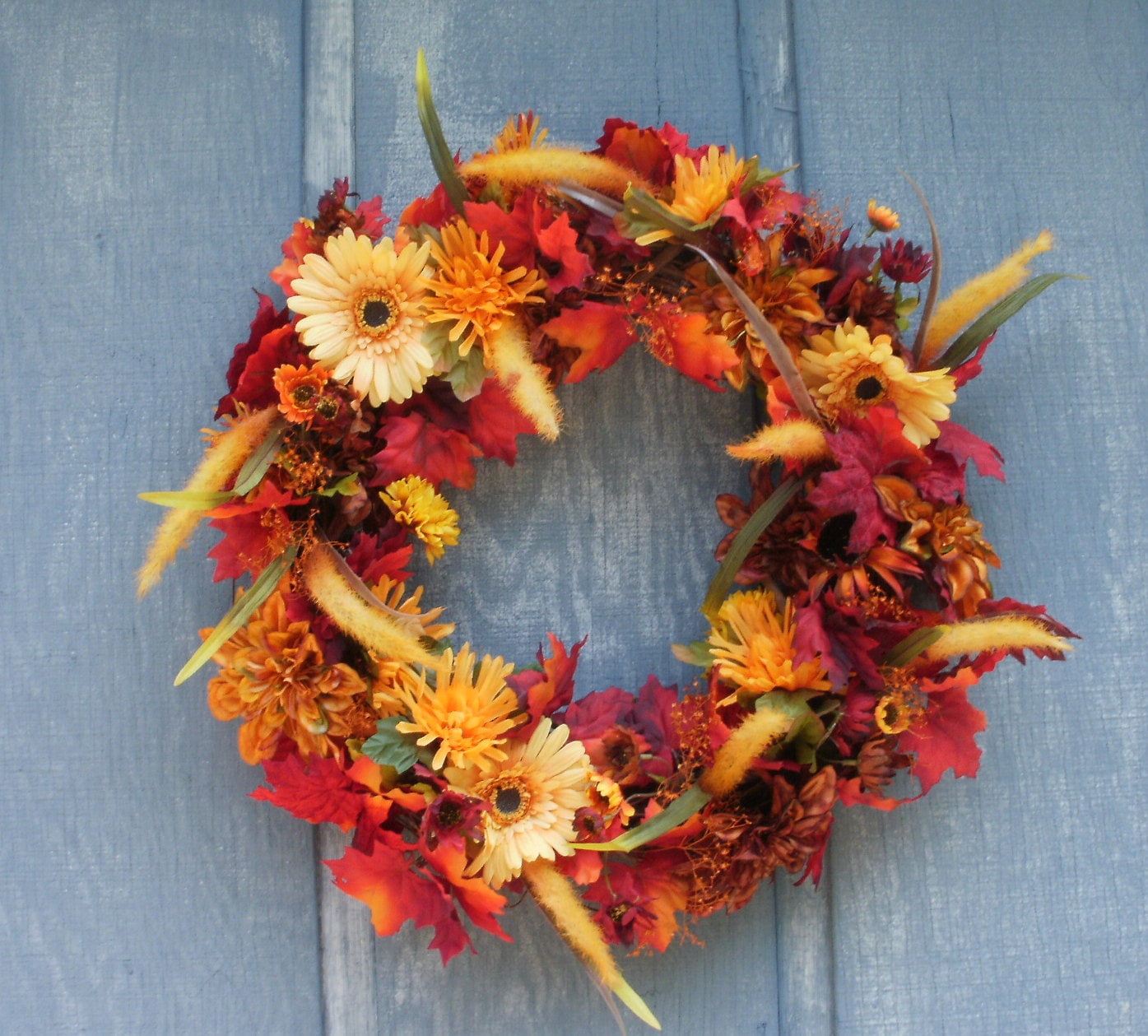 Festive Fall Wreath by Silk N Lights Designs
