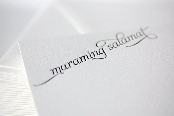 MARAMING SALAMAT - Letterpress Thank You Cards in Tagalog