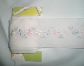 Embroidered Insertion on Swiss cotton