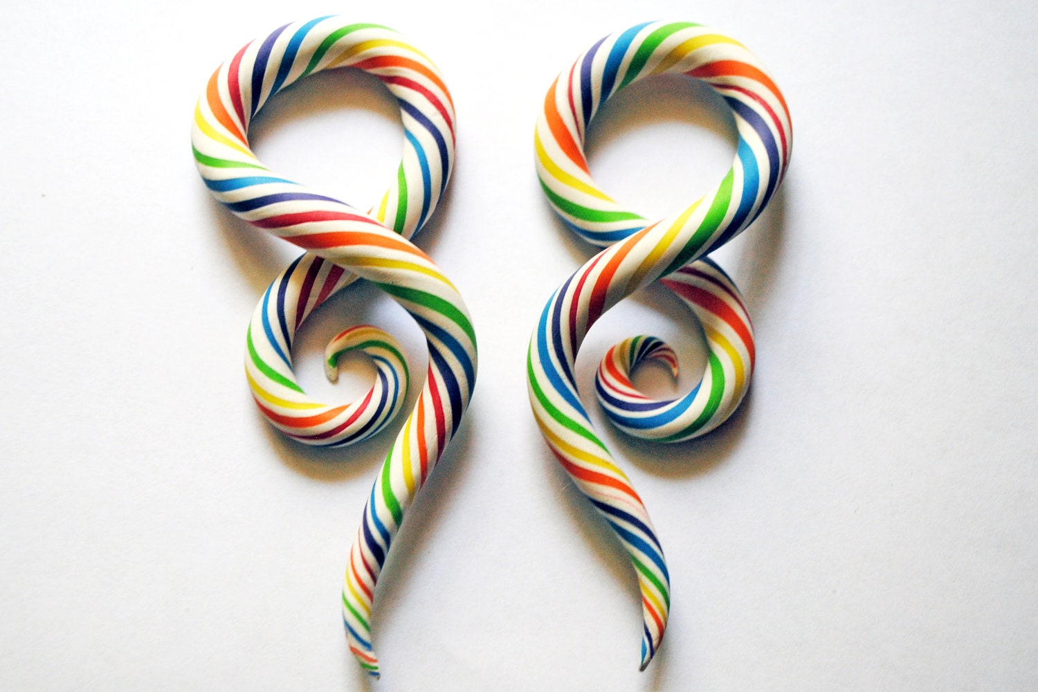Rainbow Ear Candy Gauged Earrings 0g, 00g, 7/16", 1/2"