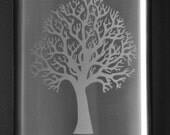 Etched Tree Flask Personalized by Jackglass on Etsy