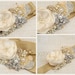 Bridal Sash Wedding Sash in Champagne, Gold and Ivory with Pearl and Jewels