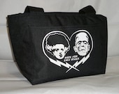 Bride Of Frankenstein Made For Each Other Voodoo Sugar Black Zippered Insulated  Cooler Tote Bag Horror