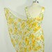 Reserved .........1960's Dress - SILHOUETTE Vintage Yellow Carnation Silk Chiffon Cocktail Party Wiggle Frock