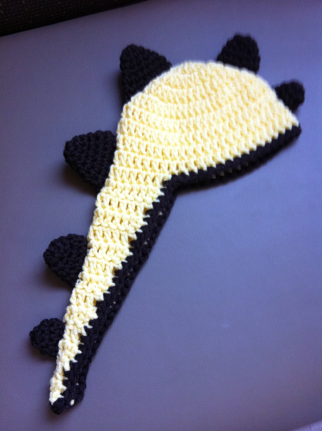 Newborn Baby Dinosaur Crochet Hat With Tail Photo Prop Custom Made to Order