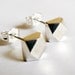 Sterling Silver Faceted Stud Earrings - Geometric Cubes Large