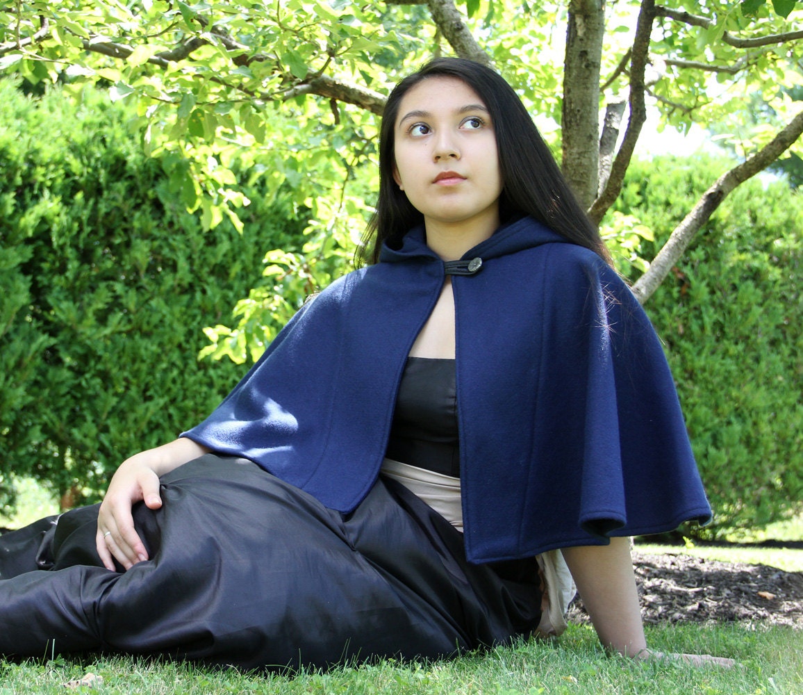 Wool Capelet - Blue