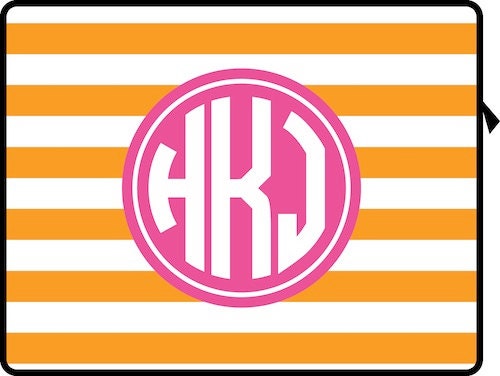 13" Laptop Case Personalized Monogrammed - Stripe