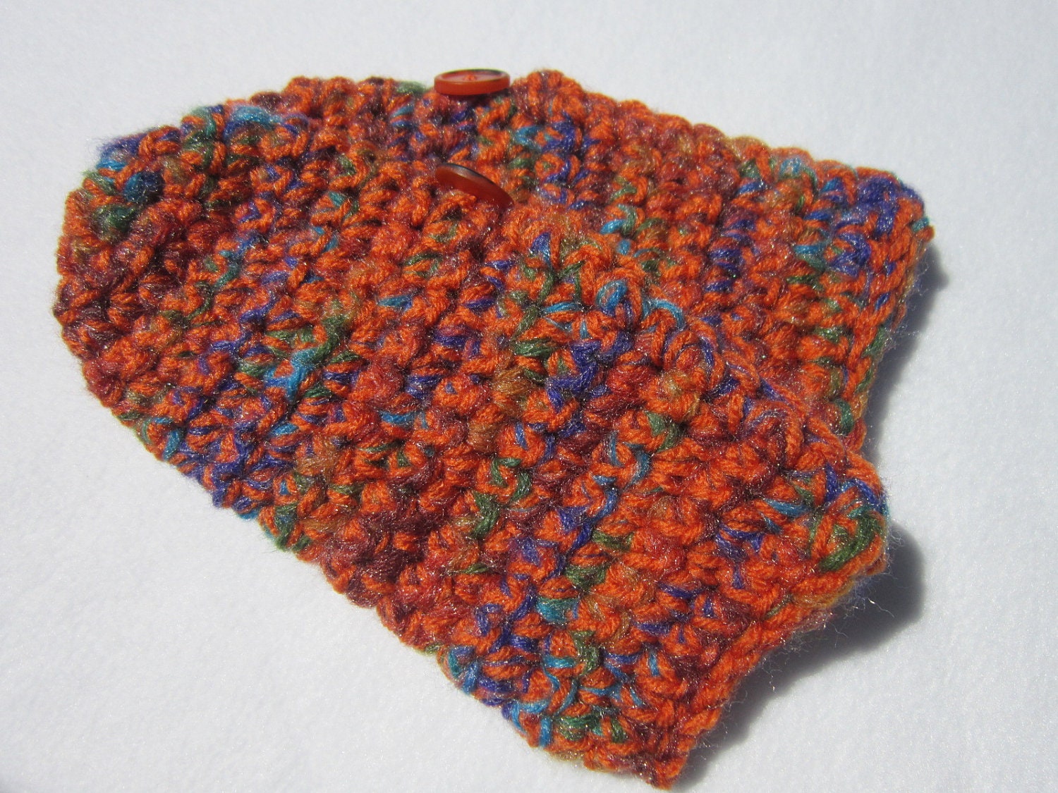 Crochet Slippers in Rust Size Small