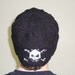 Black White Skull and Crossbones Hat, Beanie hat, black hat