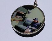 Edward Hopper Girl Reading on Train Pendant