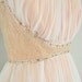 vintage 1950s designer dress / 50s designer cocktail frilly dress / Sparkling Champagne