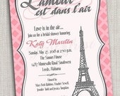 French Themed Eiffel Tower Paris Party Invitation Card - Wedding Bridal Shower Tea Luncheon Birthday Il_170x135