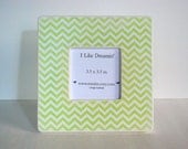 Lime Green Chevron Picture Frame